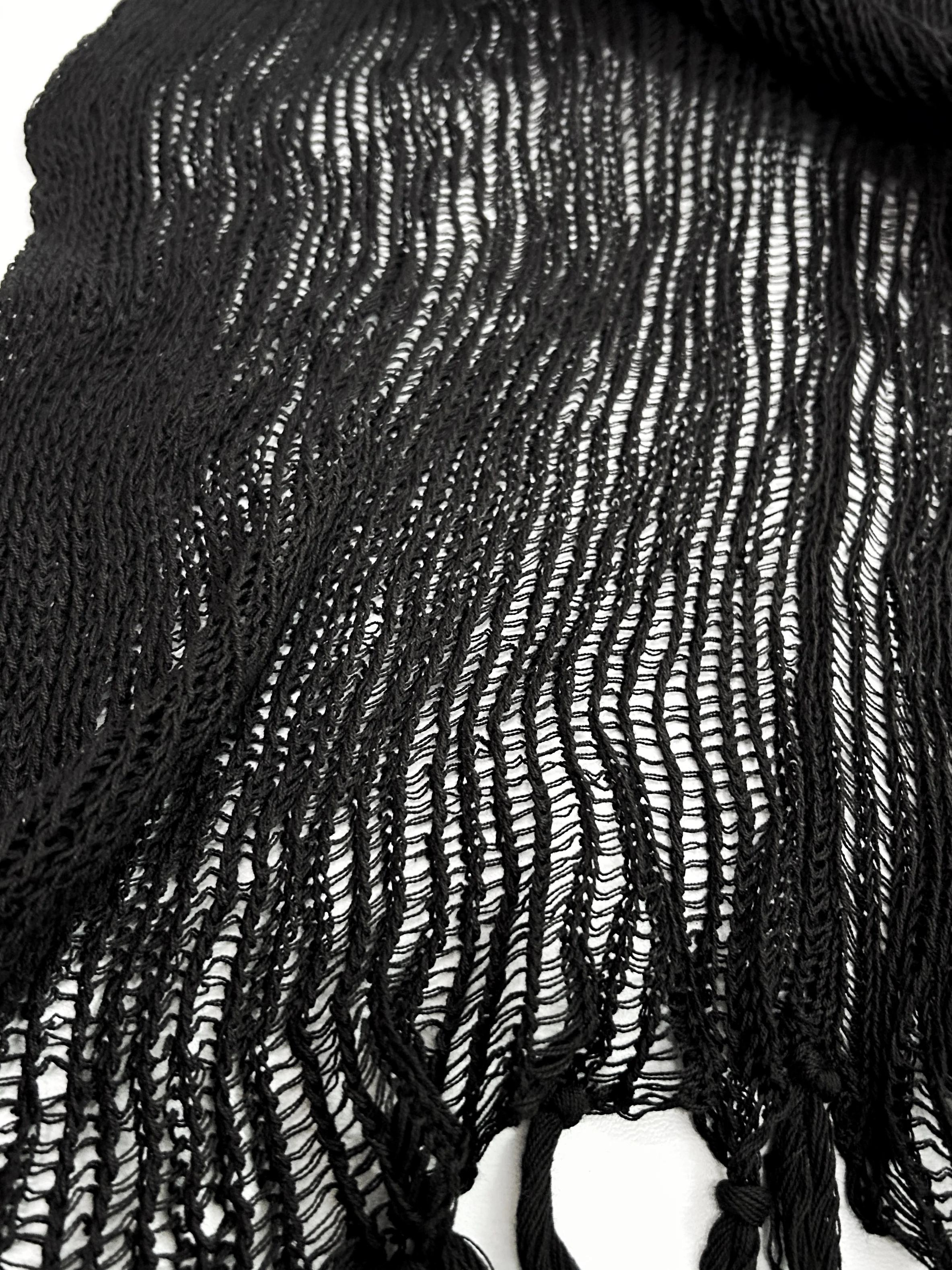 1402-ST05 Northern Light Knit Stole 02_BLK - Image 6