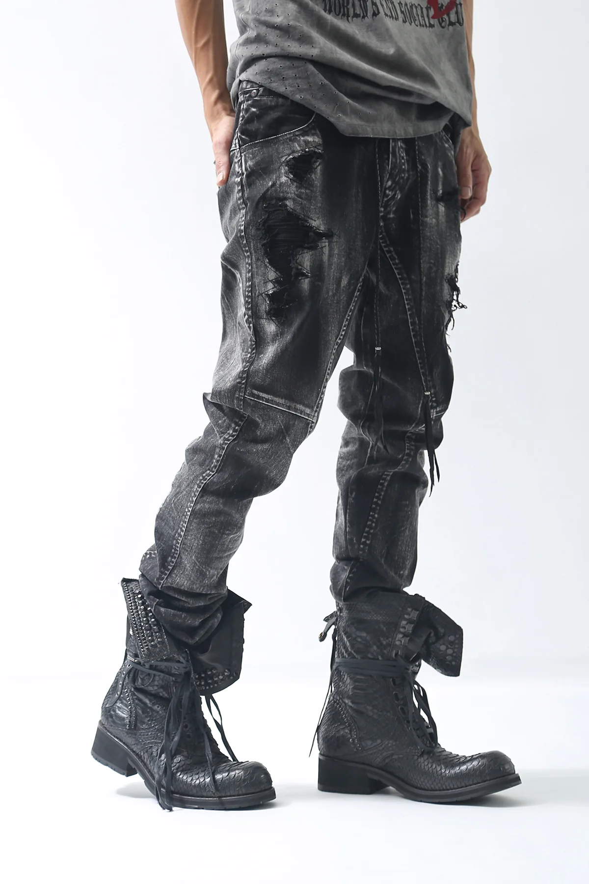 1902-PT06B Discharged Crush Pants - Image 6