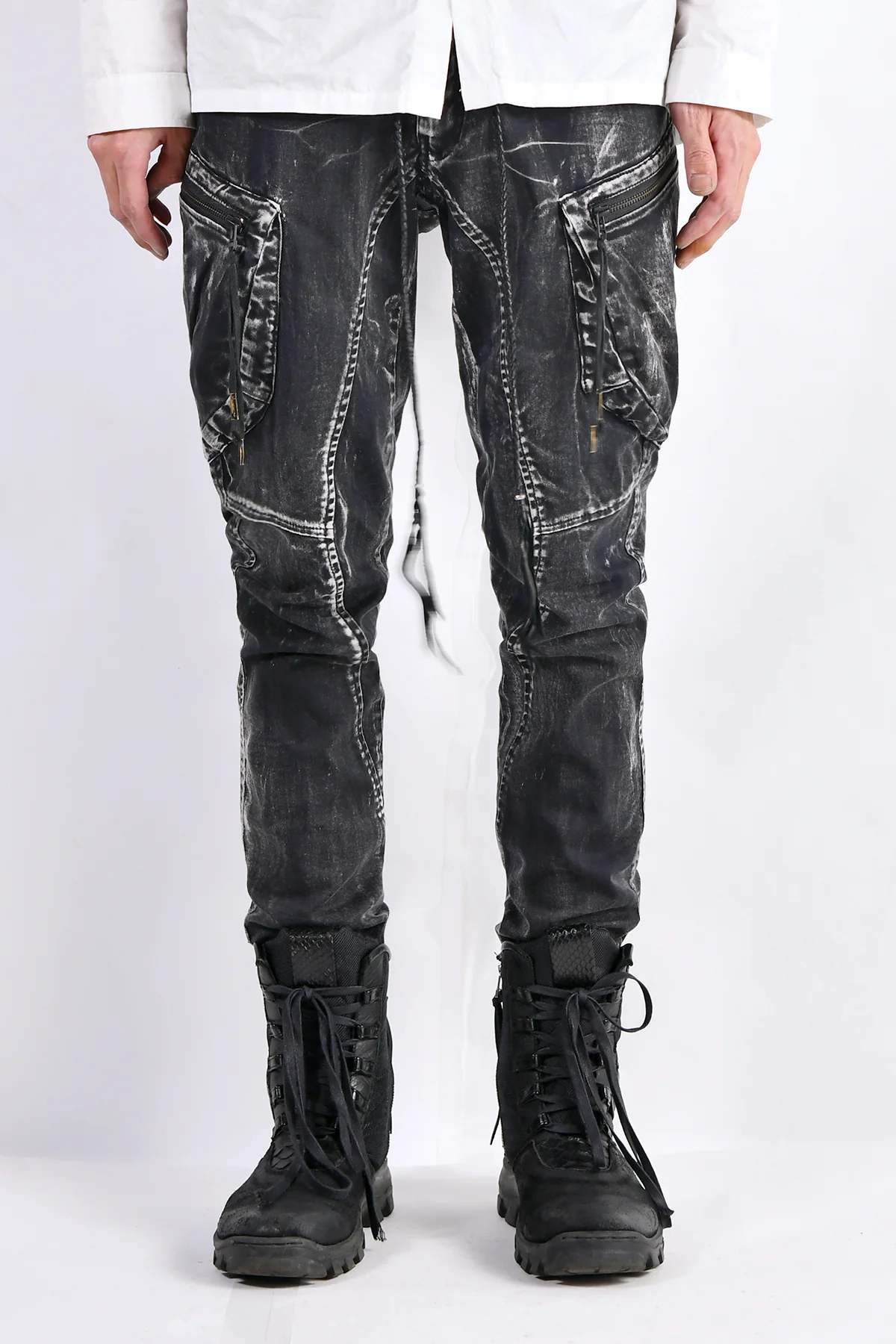 2102-PT02B Discharged Double Pocket Twill Pants 03 - Image 3