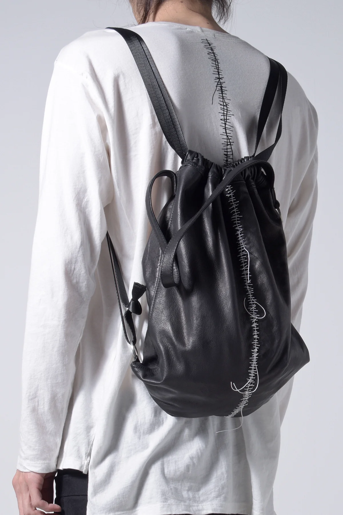 2202-BG03 Hand Stitch Black Sack 03 - Image 13