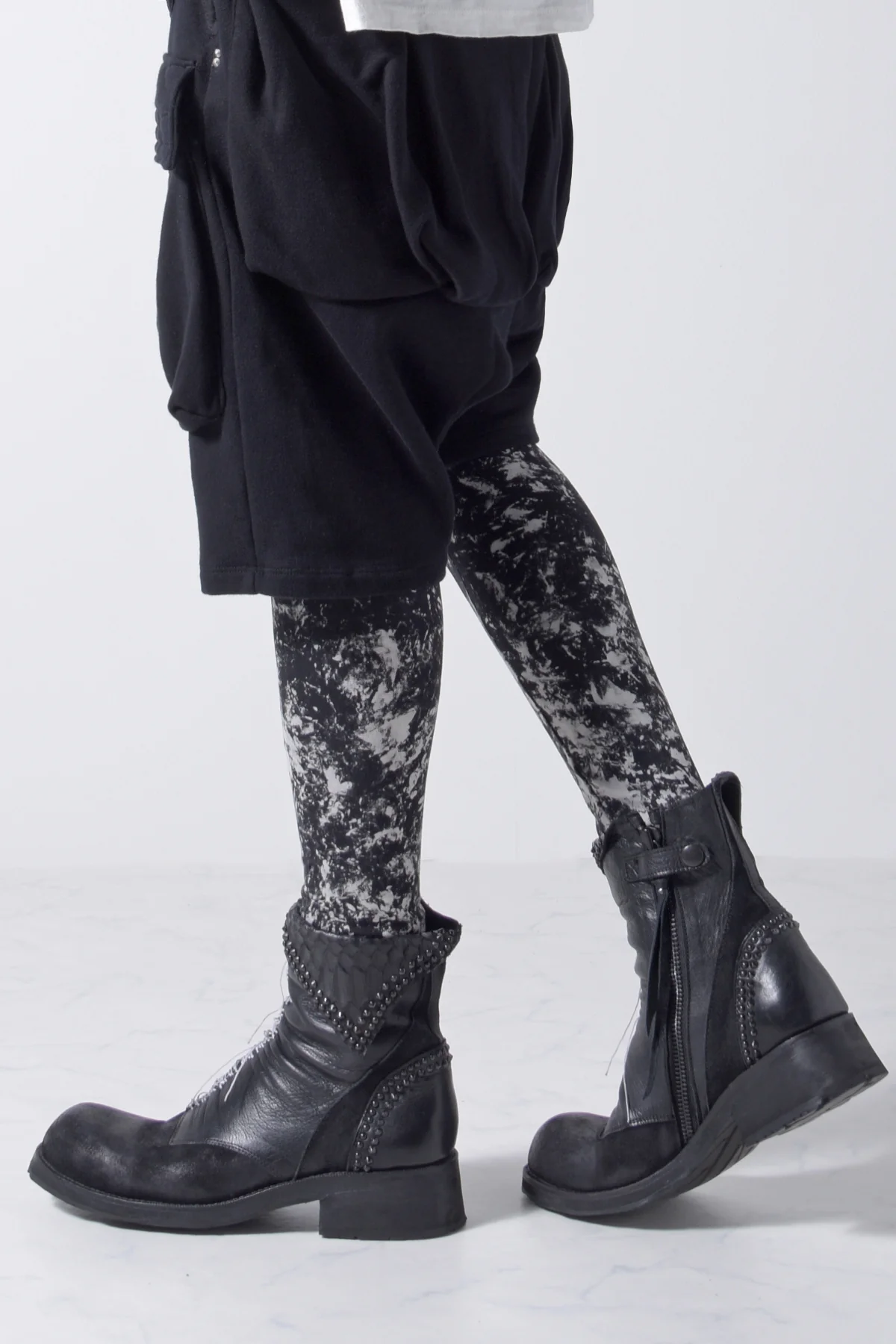 2202-PT07 Flake Discharged Leggings -Men's- - Image 4
