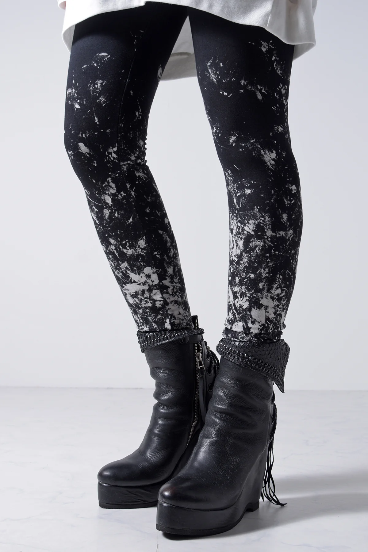 2202-PT07W Flake Discharged Leggings -Women's- - Image 5