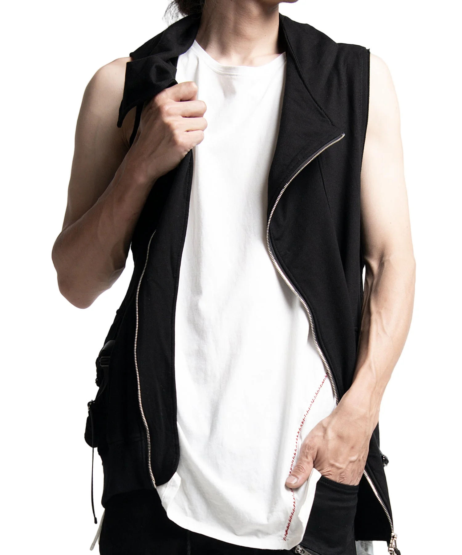 2401-TP08 Black Raven Vest 05 Black - Image 2