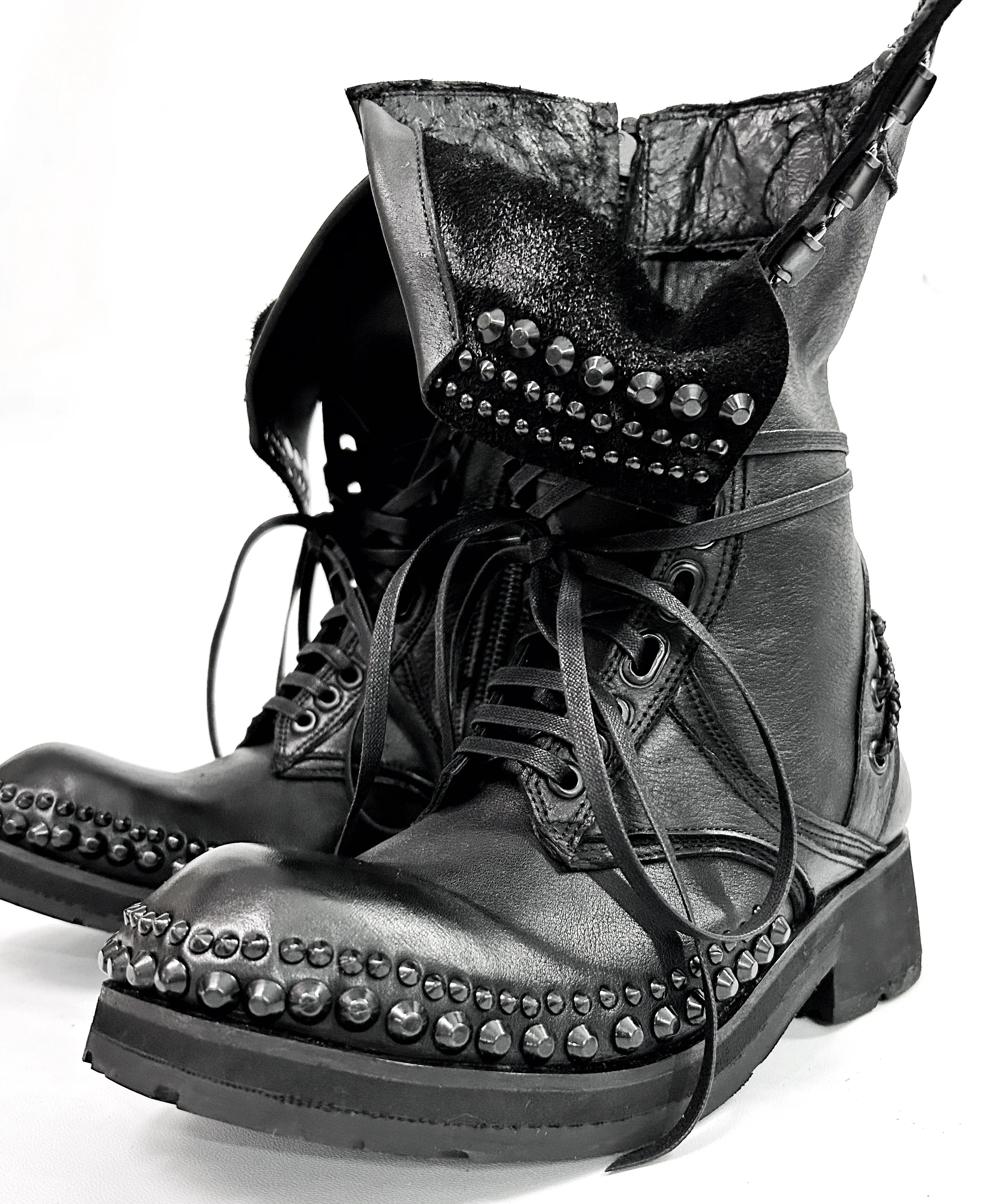 2402-BO02 Chrome Braided Boots 12 - Image 3