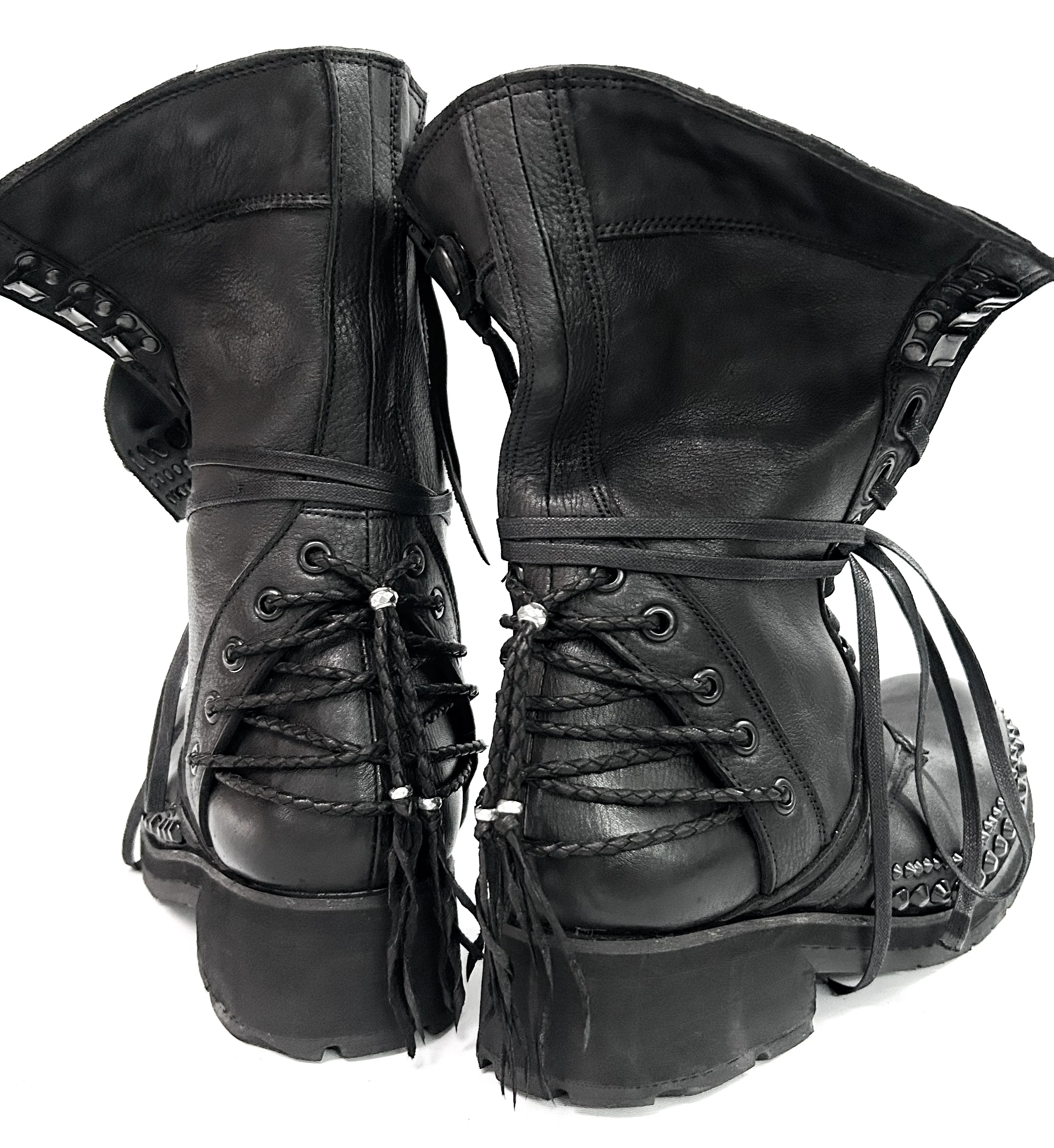 2402-BO02 Chrome Braided Boots 12 - Image 5