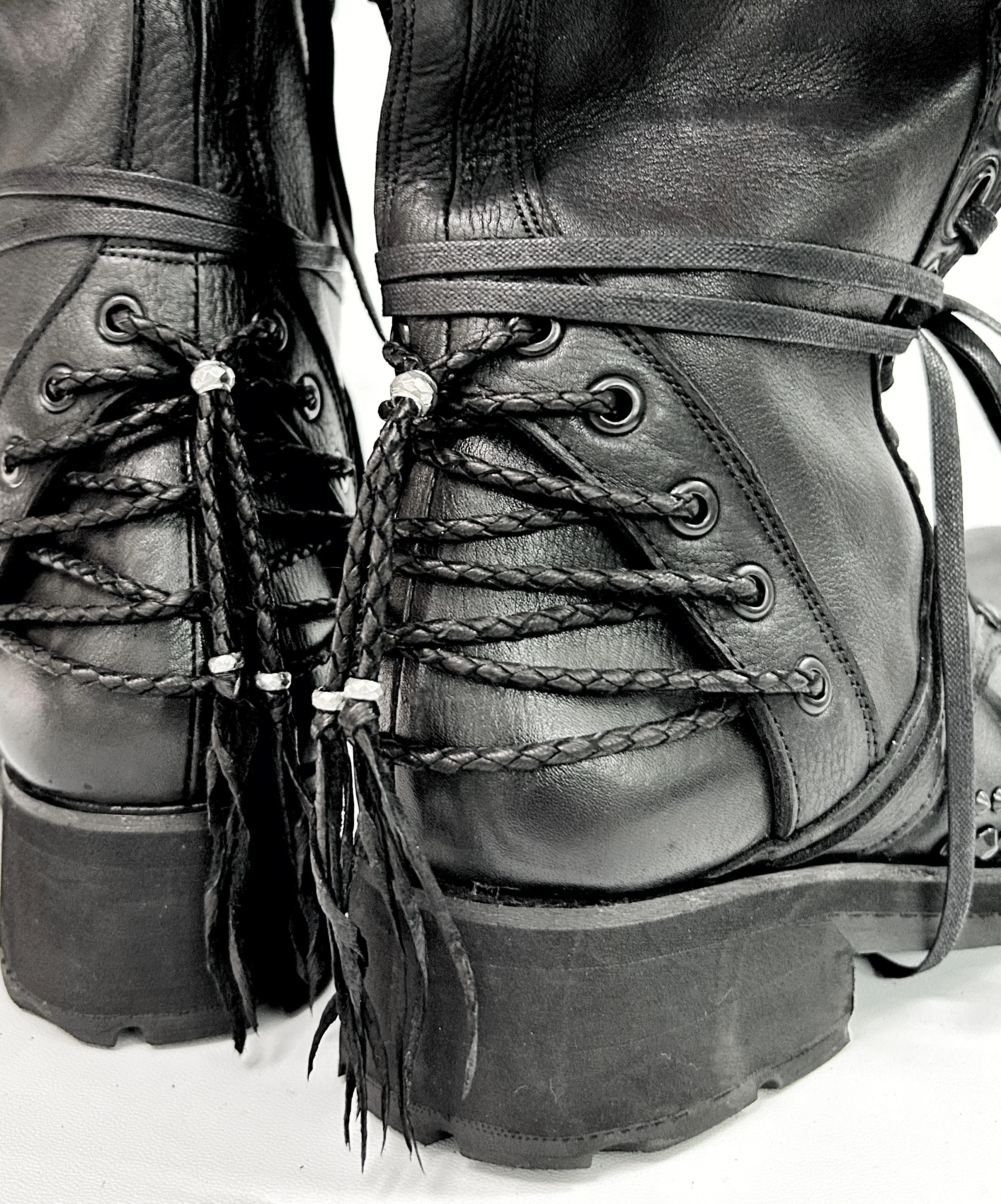2402-BO02 Chrome Braided Boots 12 - Image 6