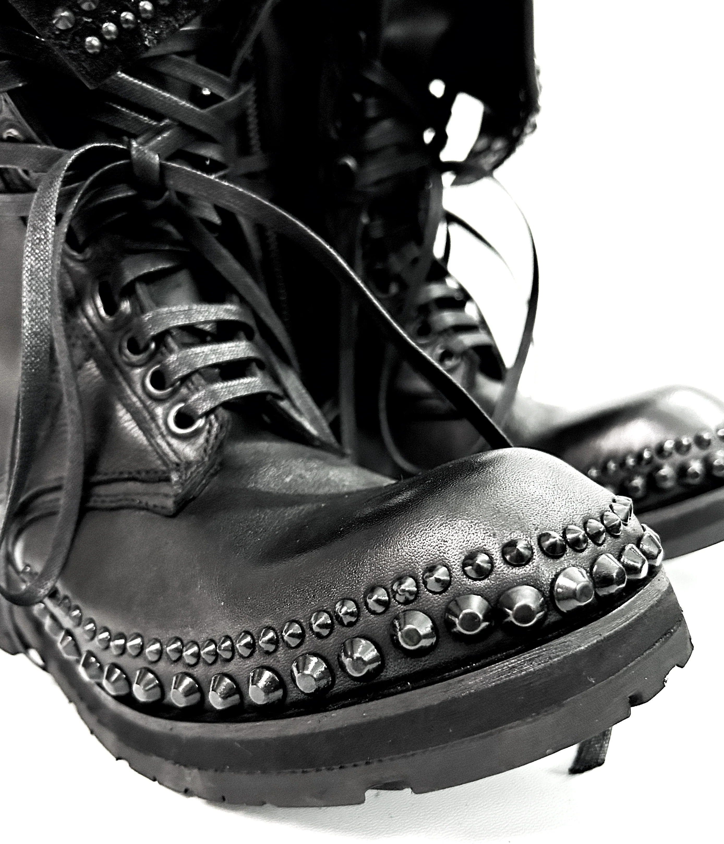 2402-BO02 Chrome Braided Boots 12 - Image 7
