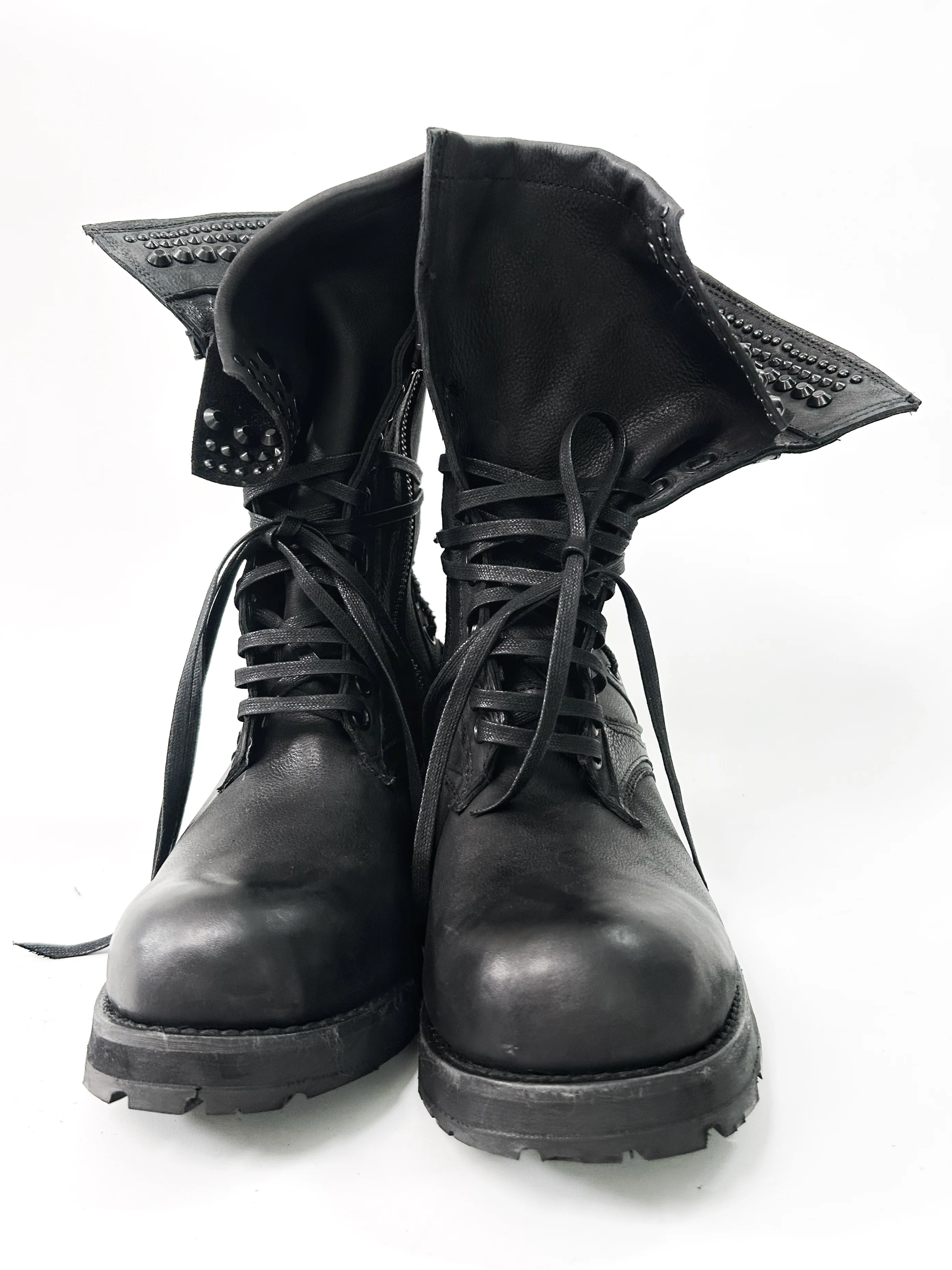 2402-BO03 Chrome Braided Boots 13 (No Studs) - Image 2
