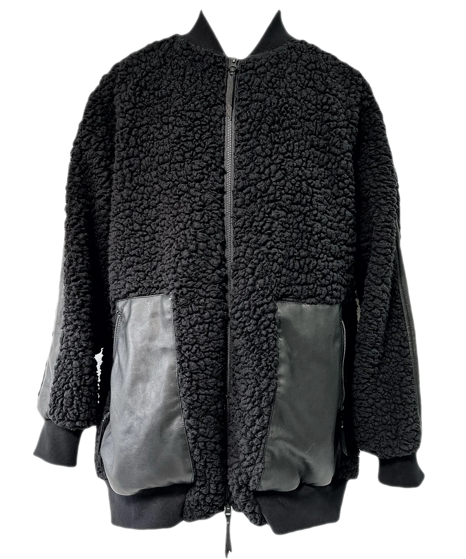 2402-JK05 Leather Combi Boa Jacket - Image 17