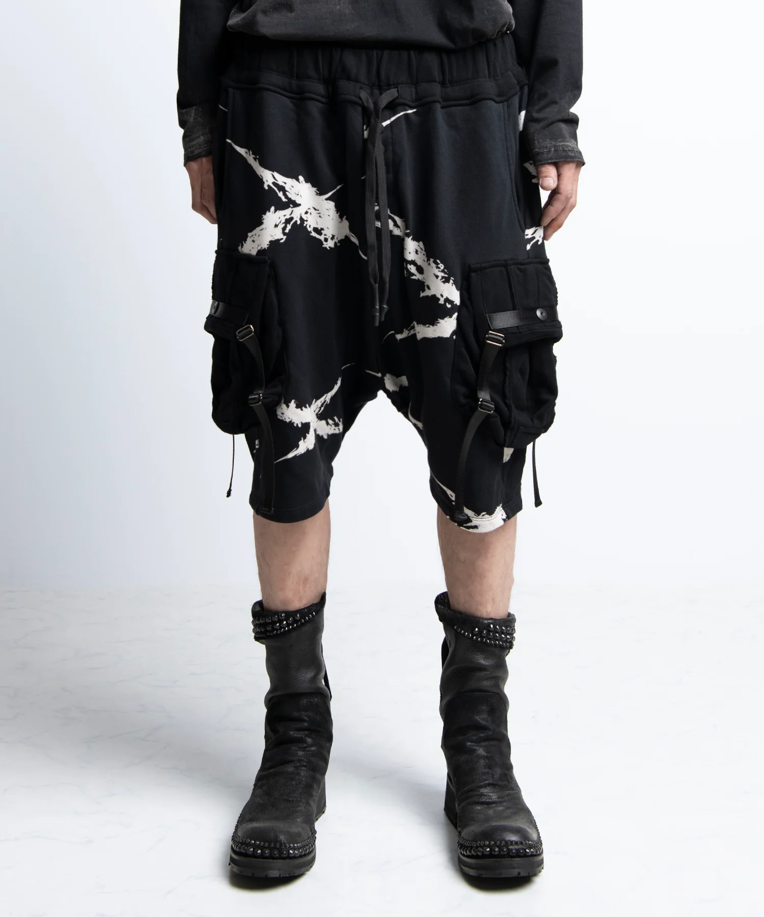 2402-PT08 Sweat Cotton Cross Shorts - Image 3