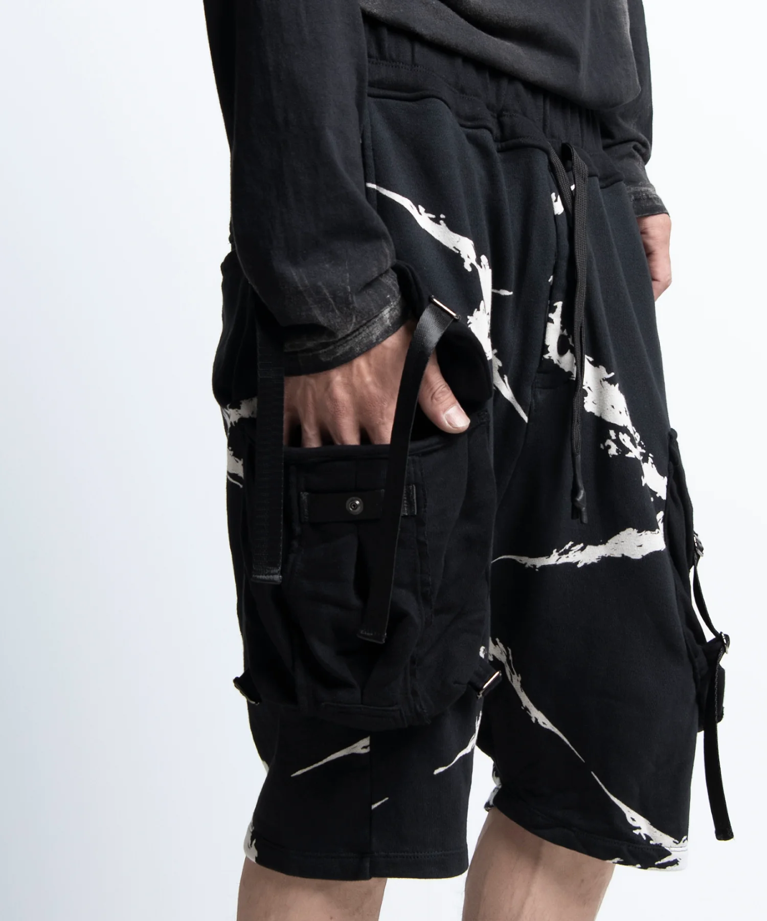 2402-PT08 Sweat Cotton Cross Shorts - Image 9