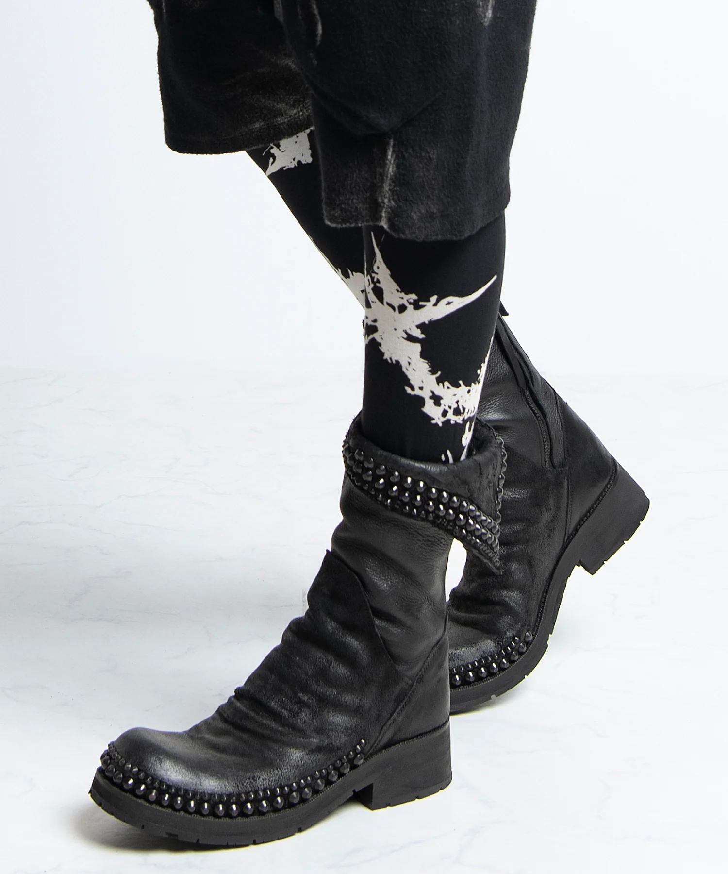 2402-PT12 Discharged Cross Leggings -Men's- - Image 4