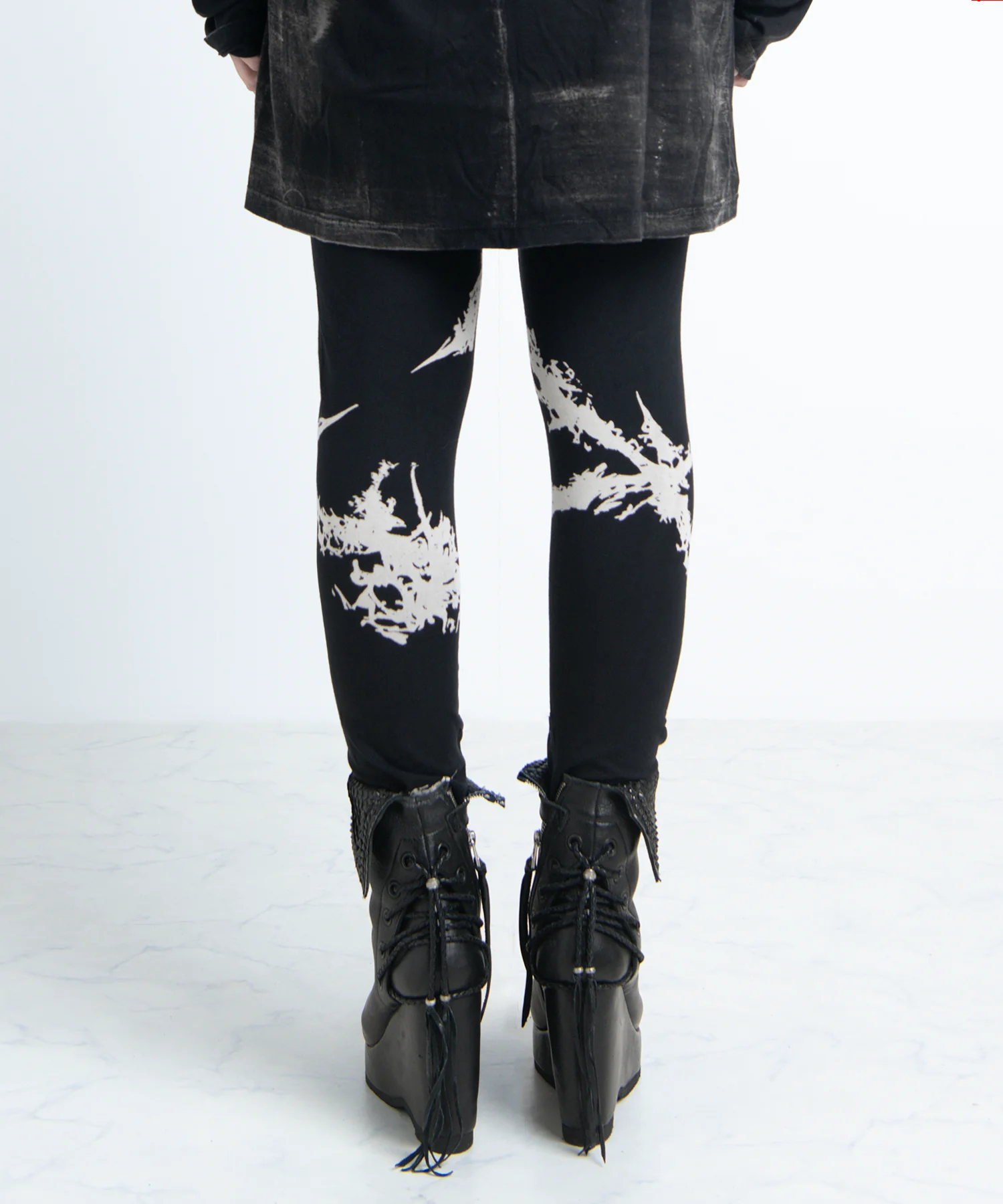 2402-PT12 Discharged Cross Leggings -Women's- - Image 7