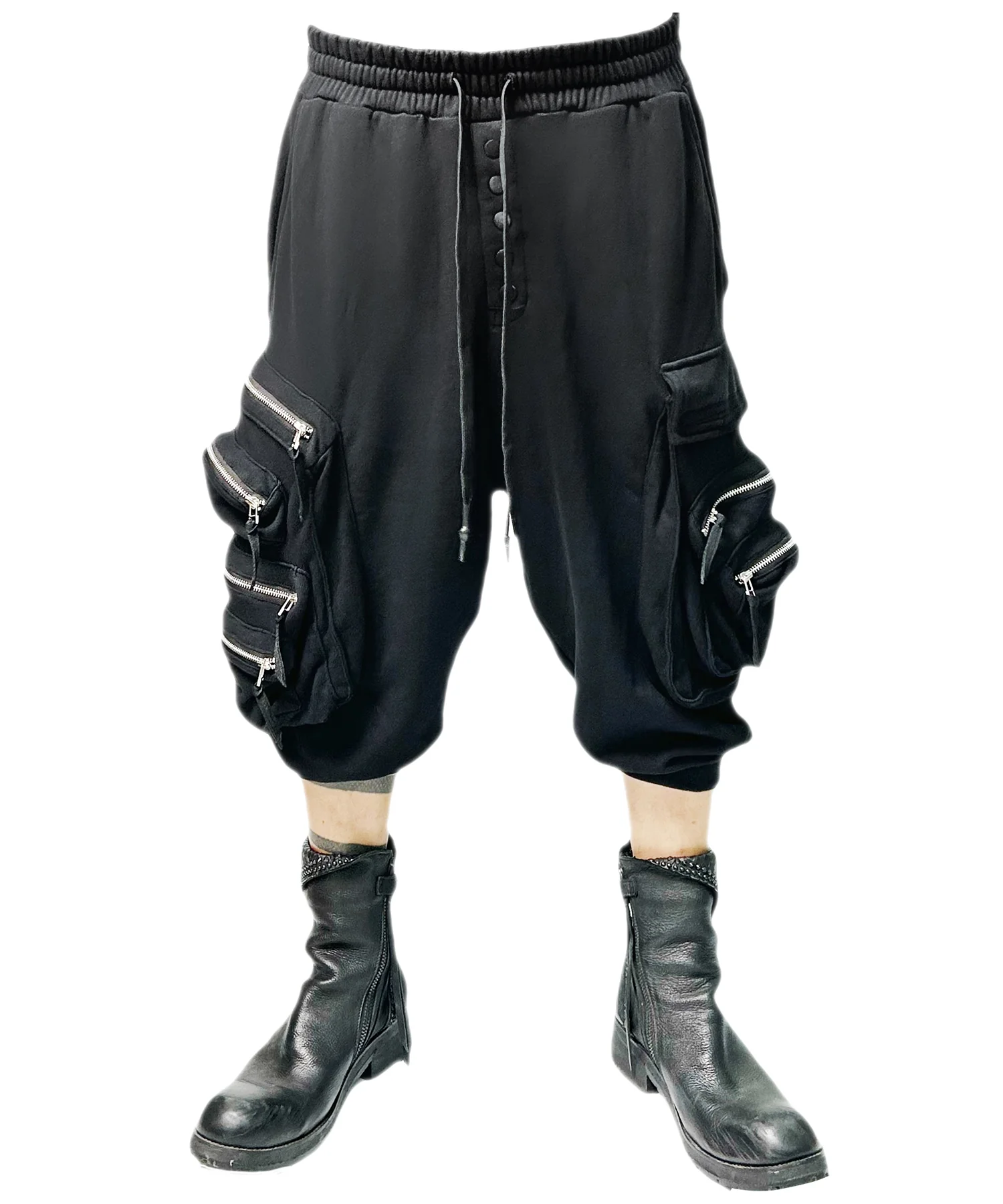 2501-PT09 Multipul Pcket Sweat Half Pants - Image 20