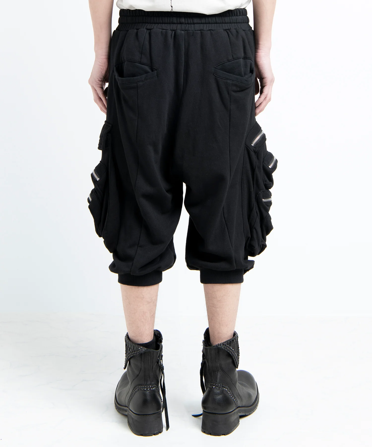 2501-PT09 Multipul Pcket Sweat Half Pants - Image 5