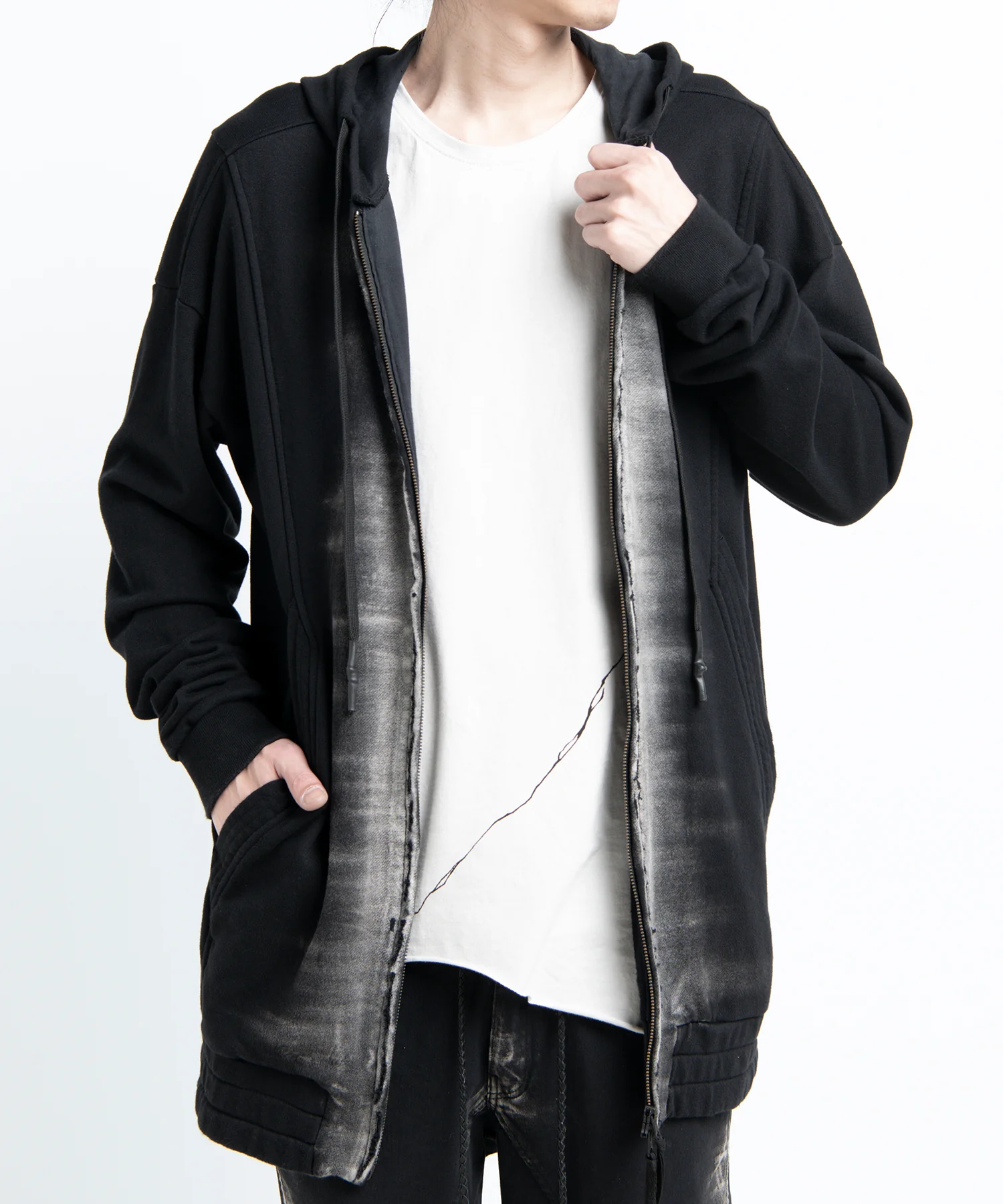 2501-TP05 Black Shadow Long Parka - Image 2