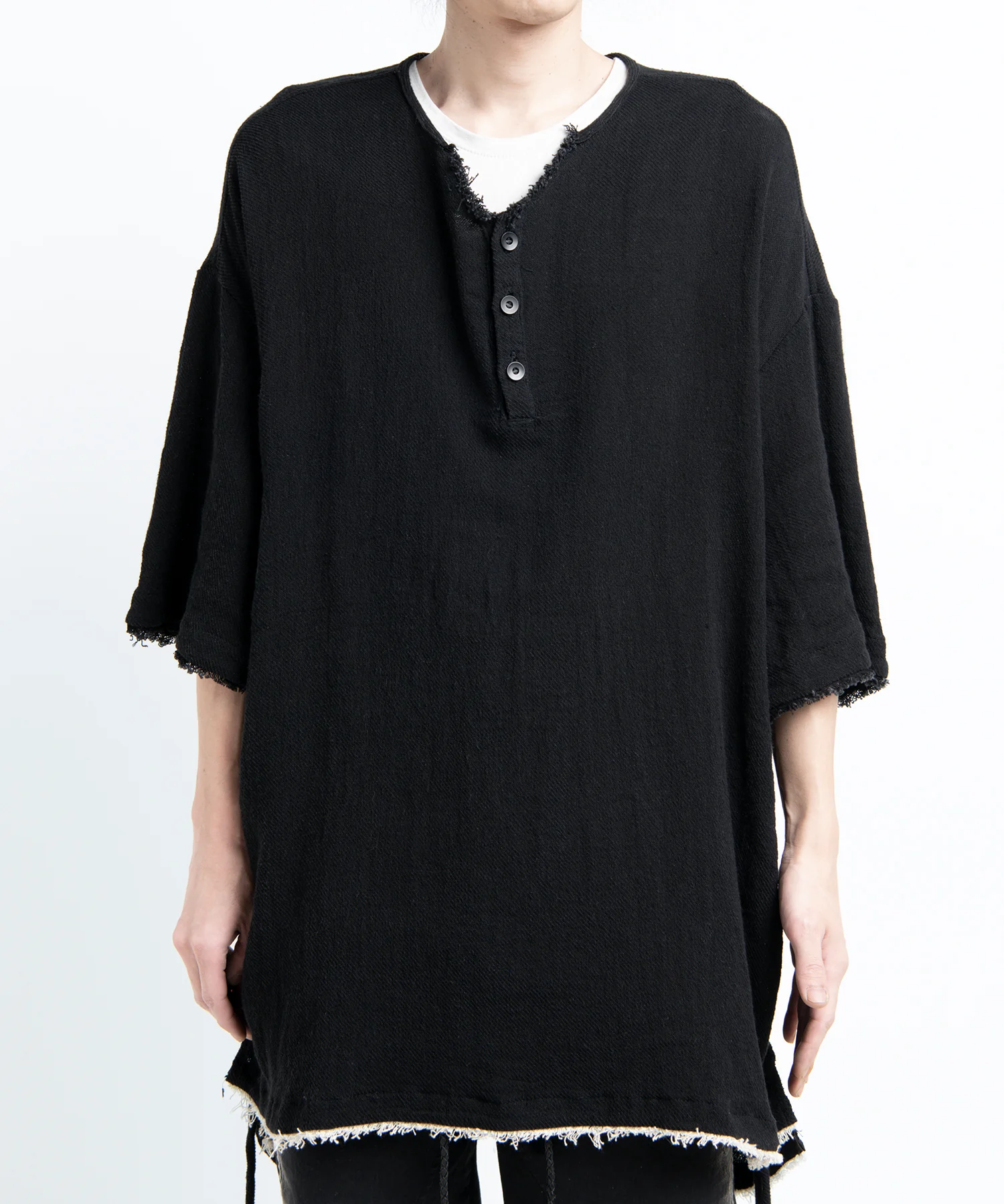 2501-TP06 Side Shirring Henry Top 03 - Image 3