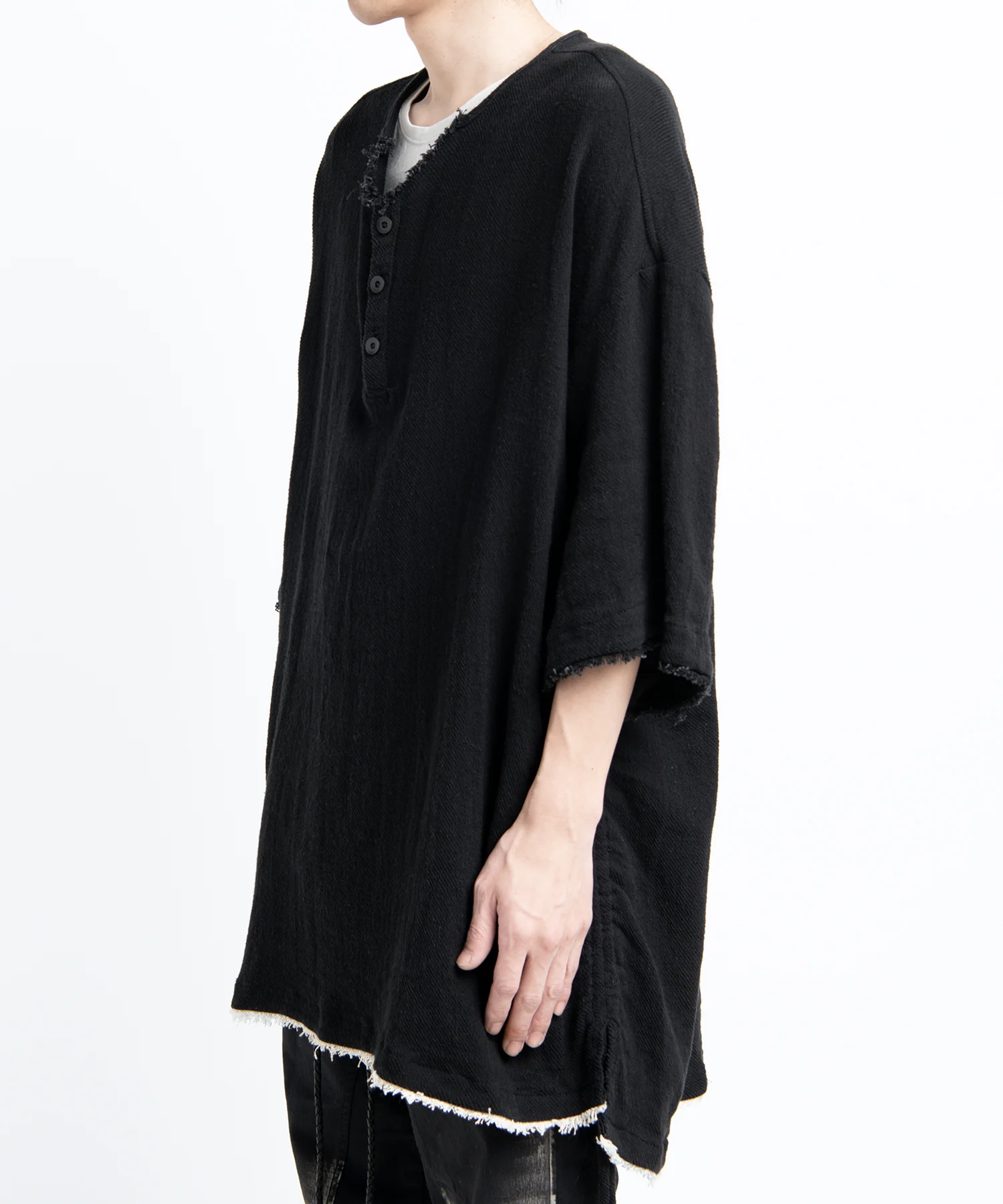 2501-TP06 Side Shirring Henry Top 03 - Image 4