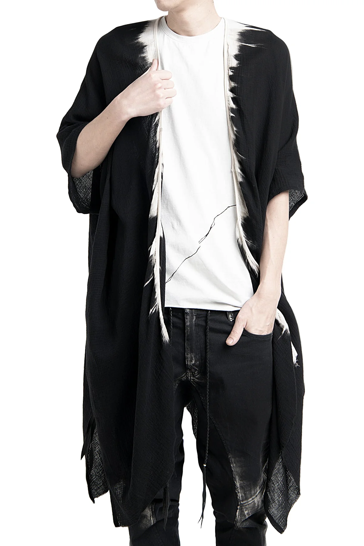 2501-TP08 Black Shadow Long Gown 02