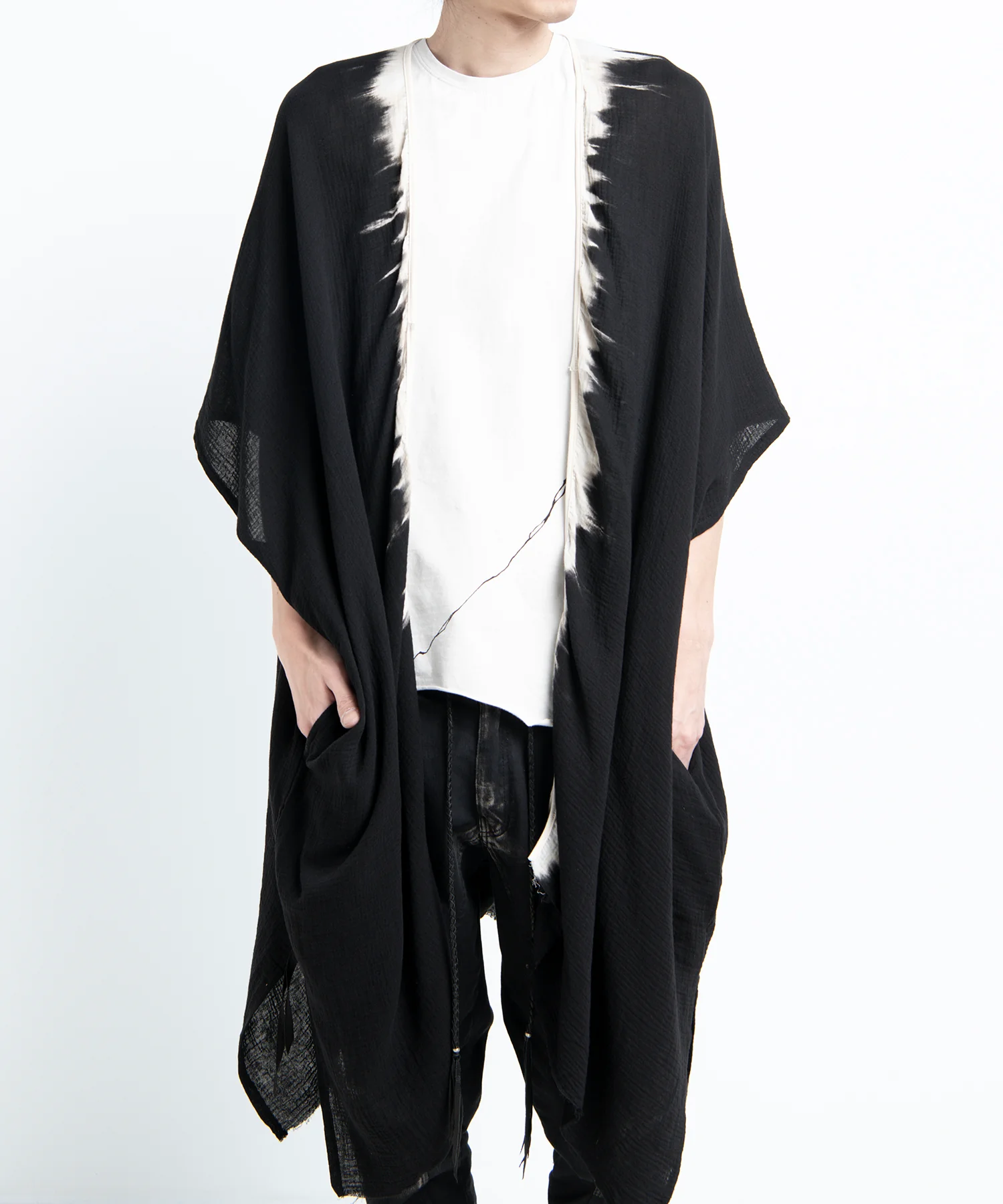 2501-TP08 Black Shadow Long Gown 02 - Image 2