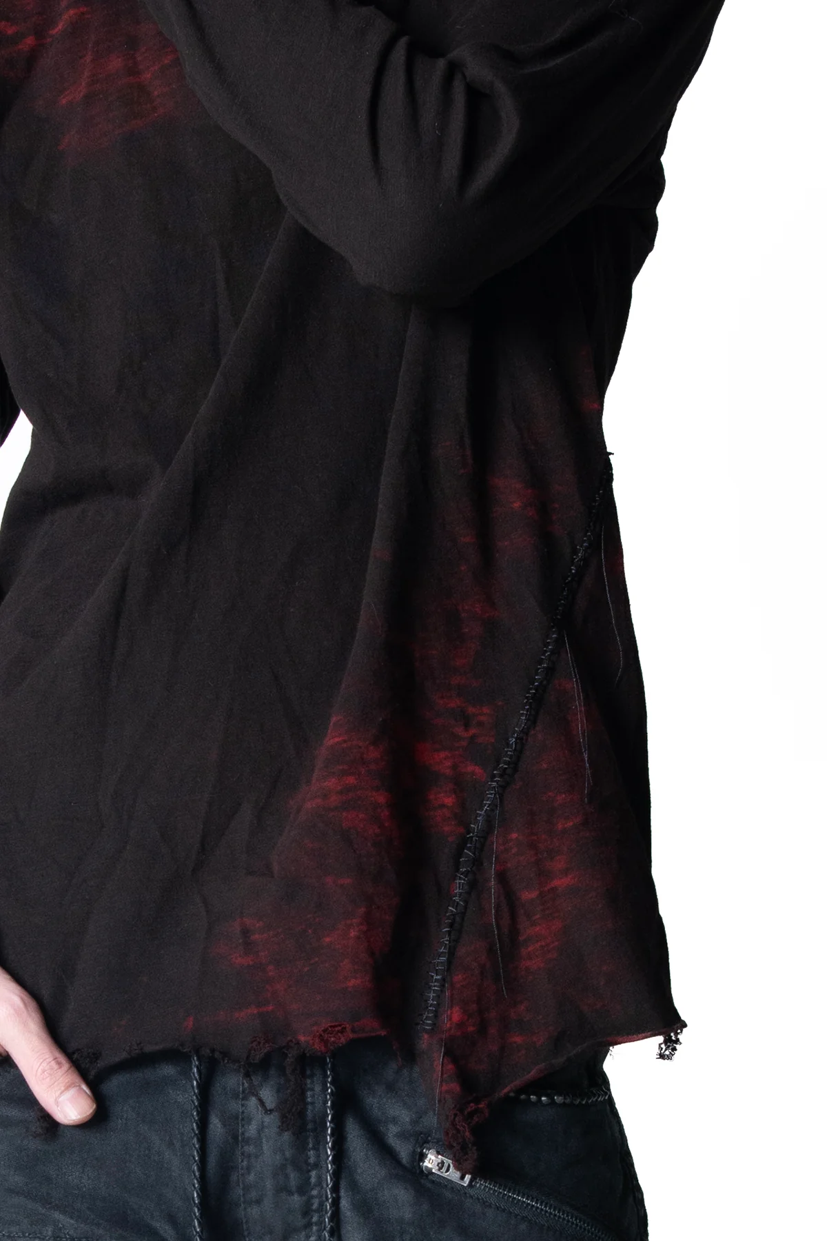 2502-CT02/LS Black Shadow Slash Cut / LS_Black/Red - Image 6