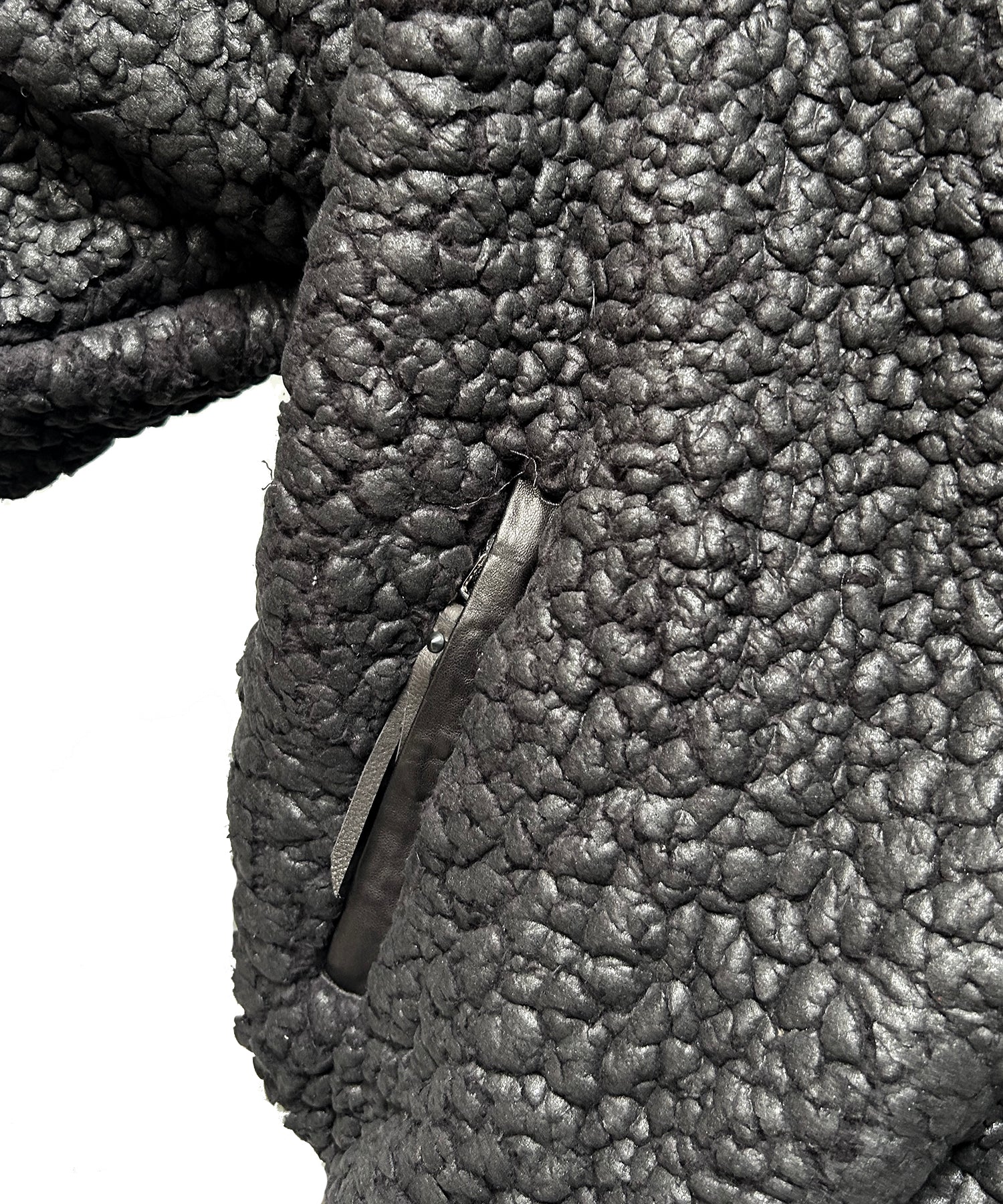 2502-JK06 Serpent Cross Coating Boa Jacket - Image 3