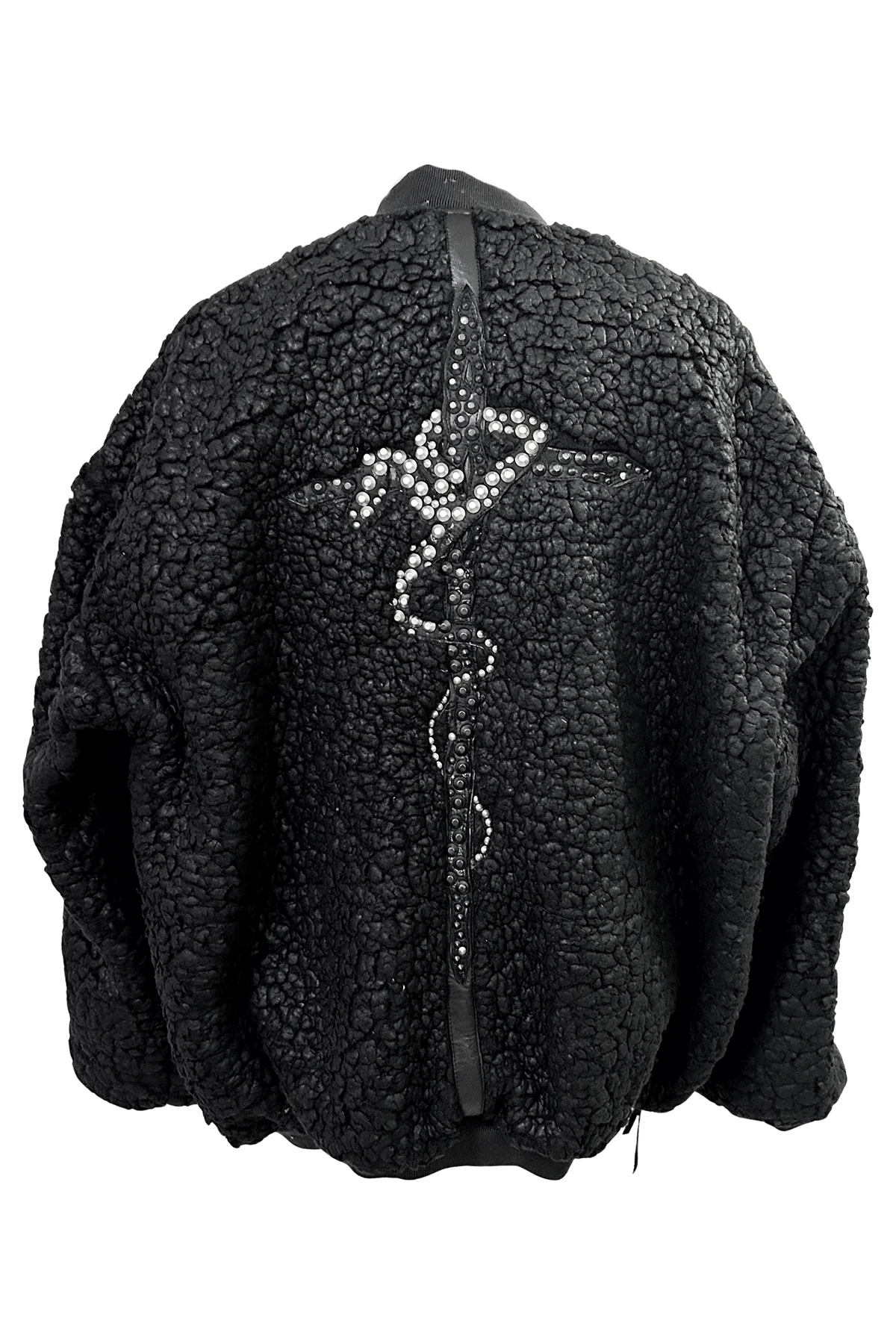 2502-JK06 Serpent Cross Coating Boa Jacket - Image 6
