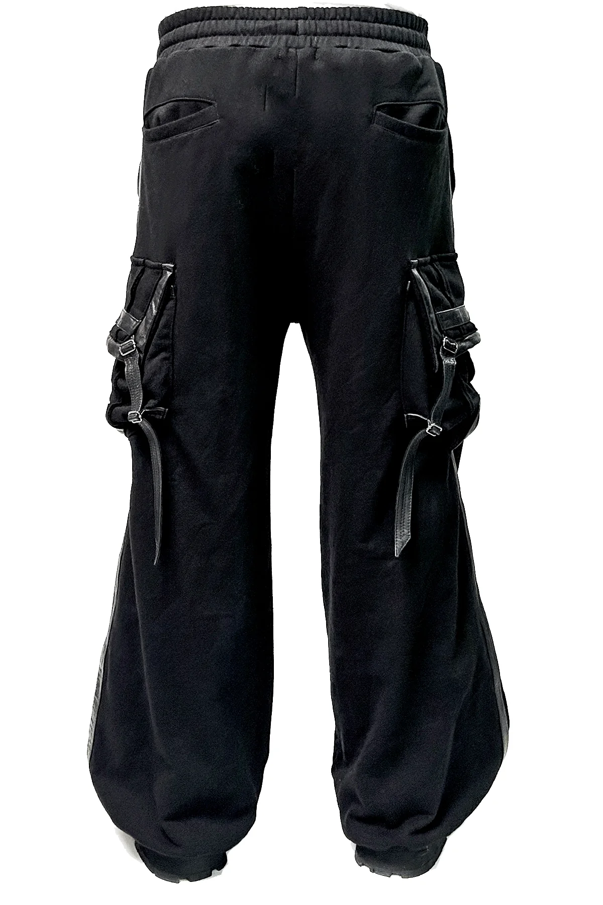 2502-PT08 Black Raven Wide Sweat Pants - Image 2
