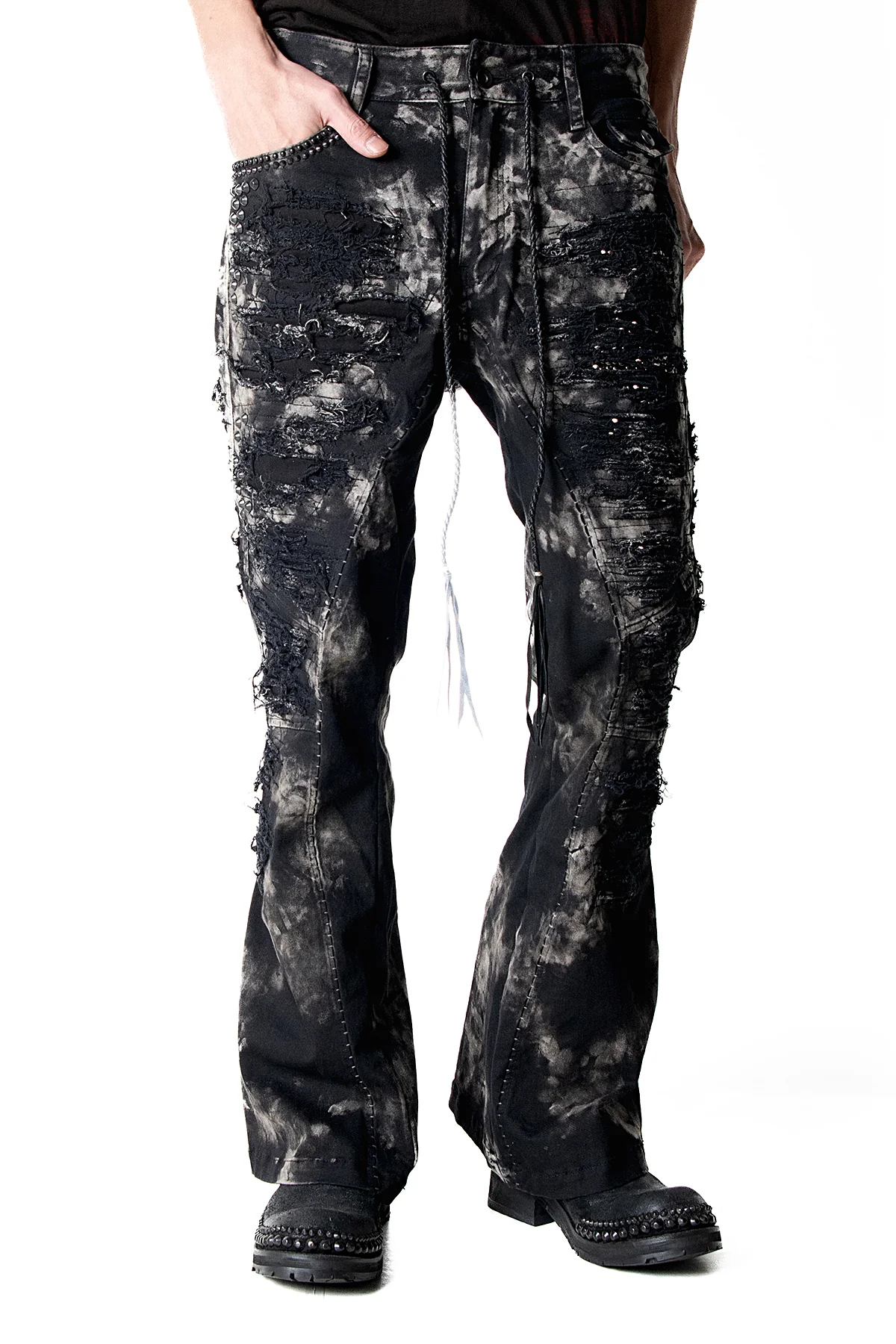 2502-PT17 Disharged Stretch Twill Flare Pants / STD - Image 11