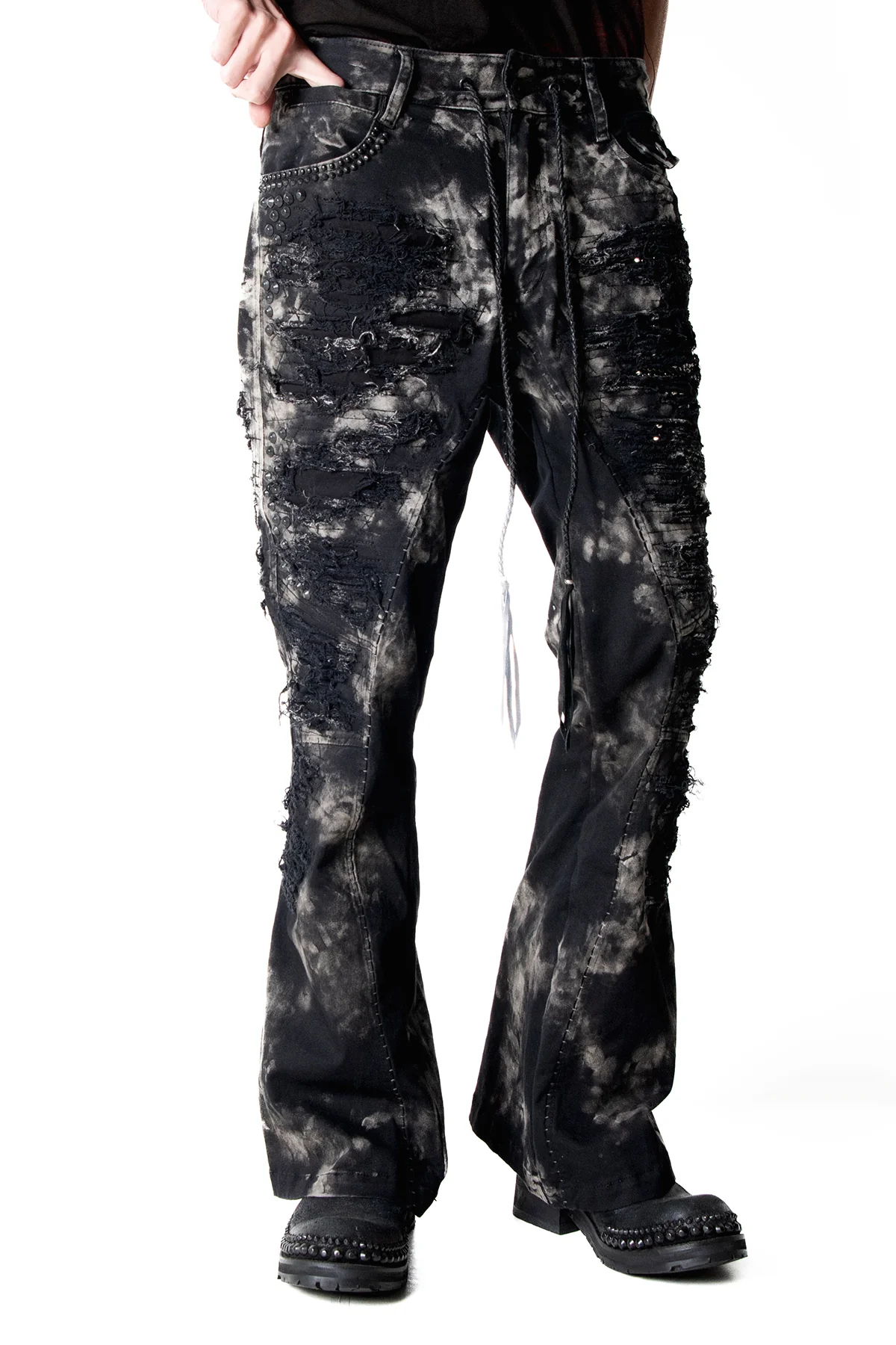 2502-PT17 Disharged Stretch Twill Flare Pants / STD - Image 12