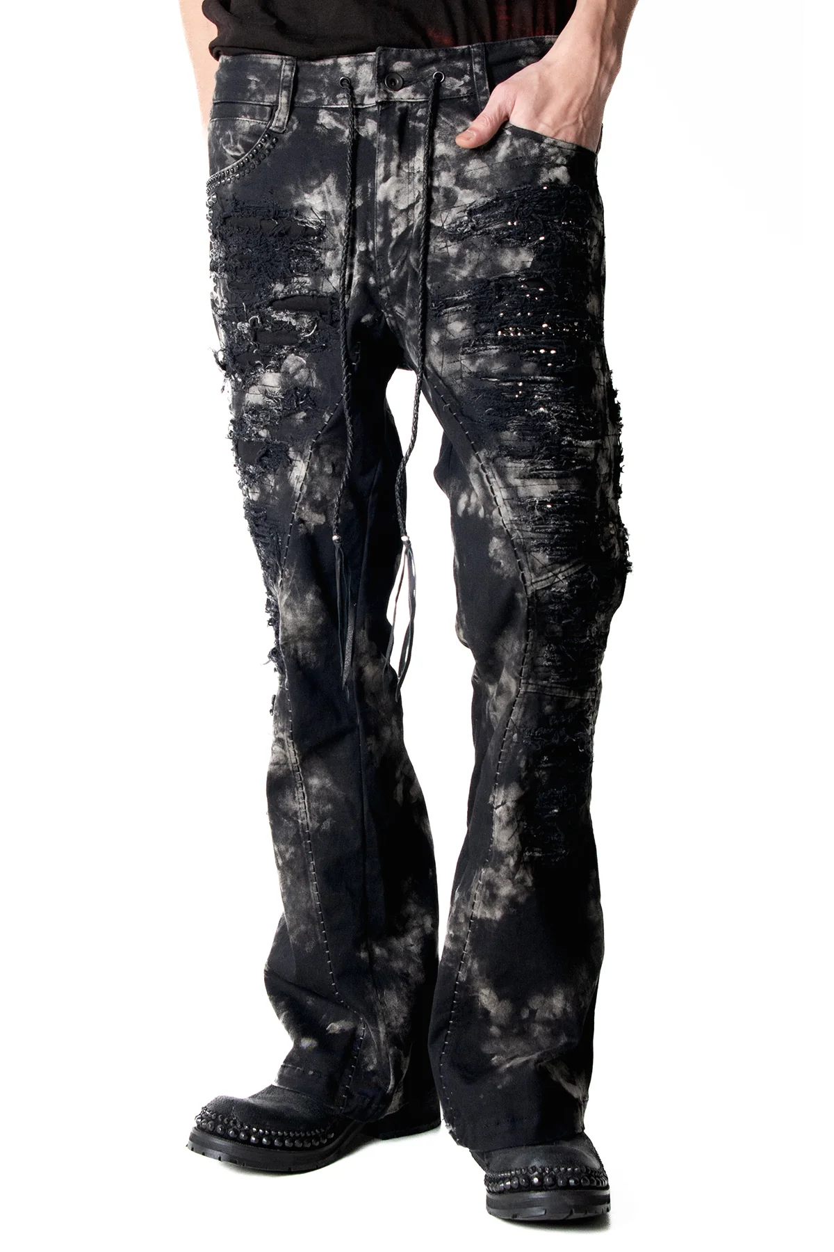 2502-PT17 Disharged Stretch Twill Flare Pants / STD - Image 13