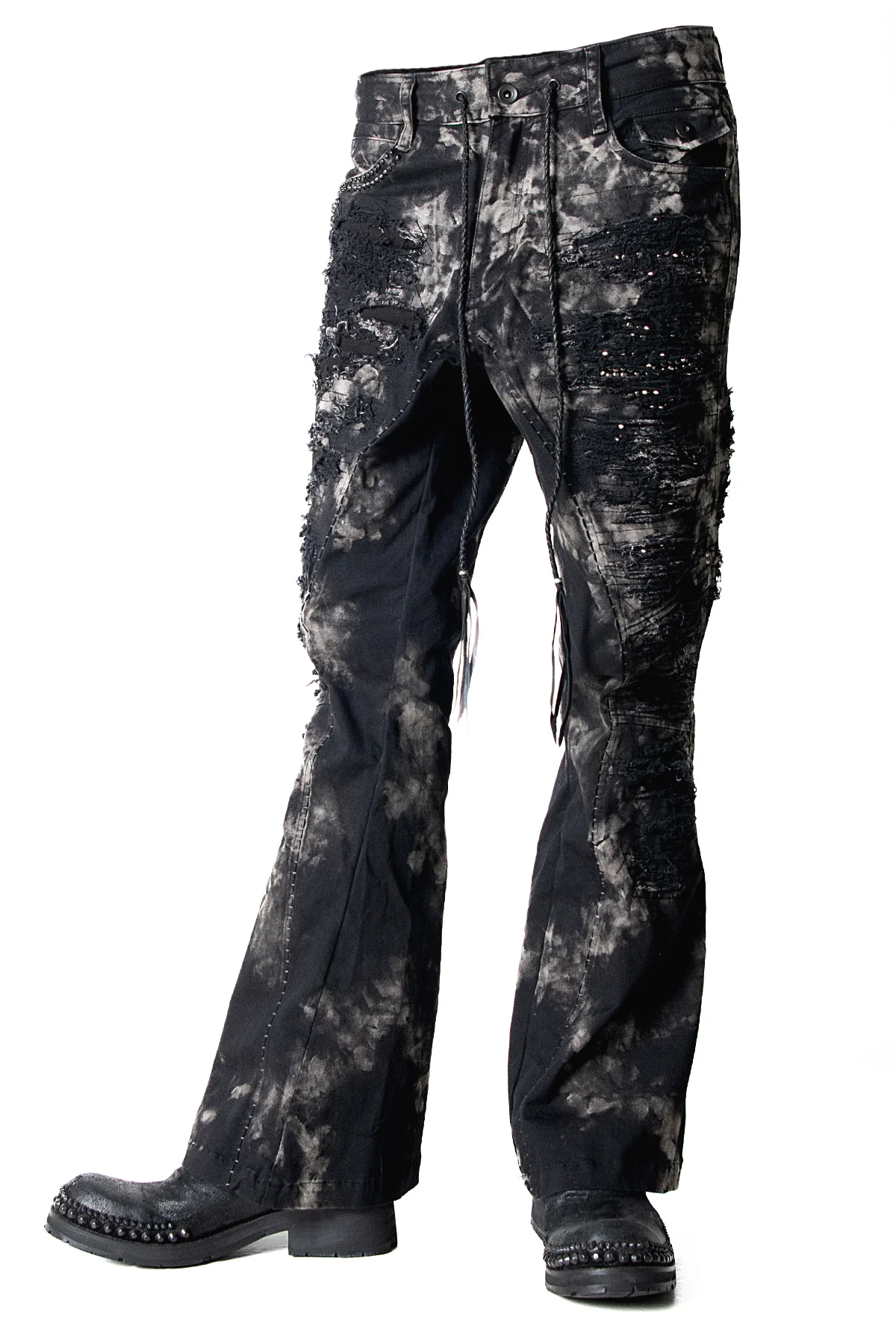 2502-PT17 Disharged Stretch Twill Flare Pants / STD - Image 3