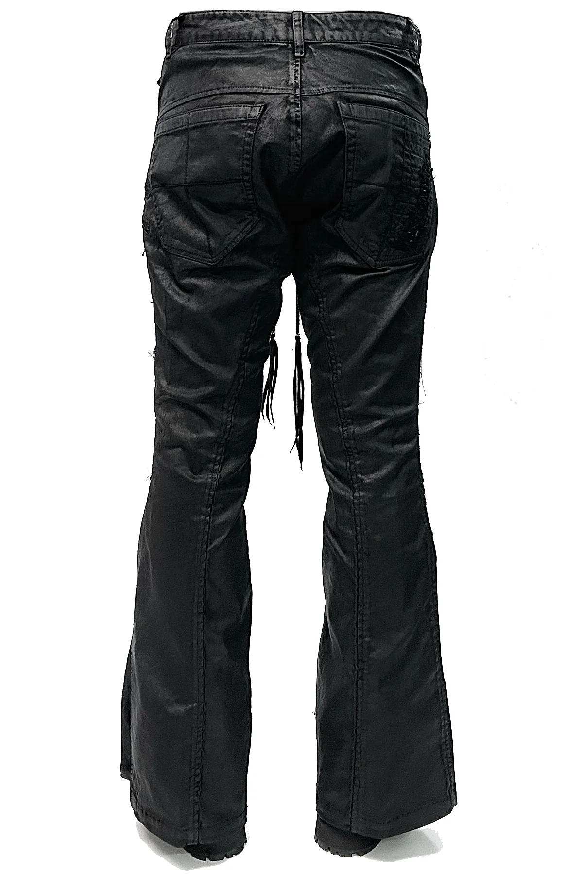 2502-PT18 Coating Double Zip Stretch Flare Pants - Image 22
