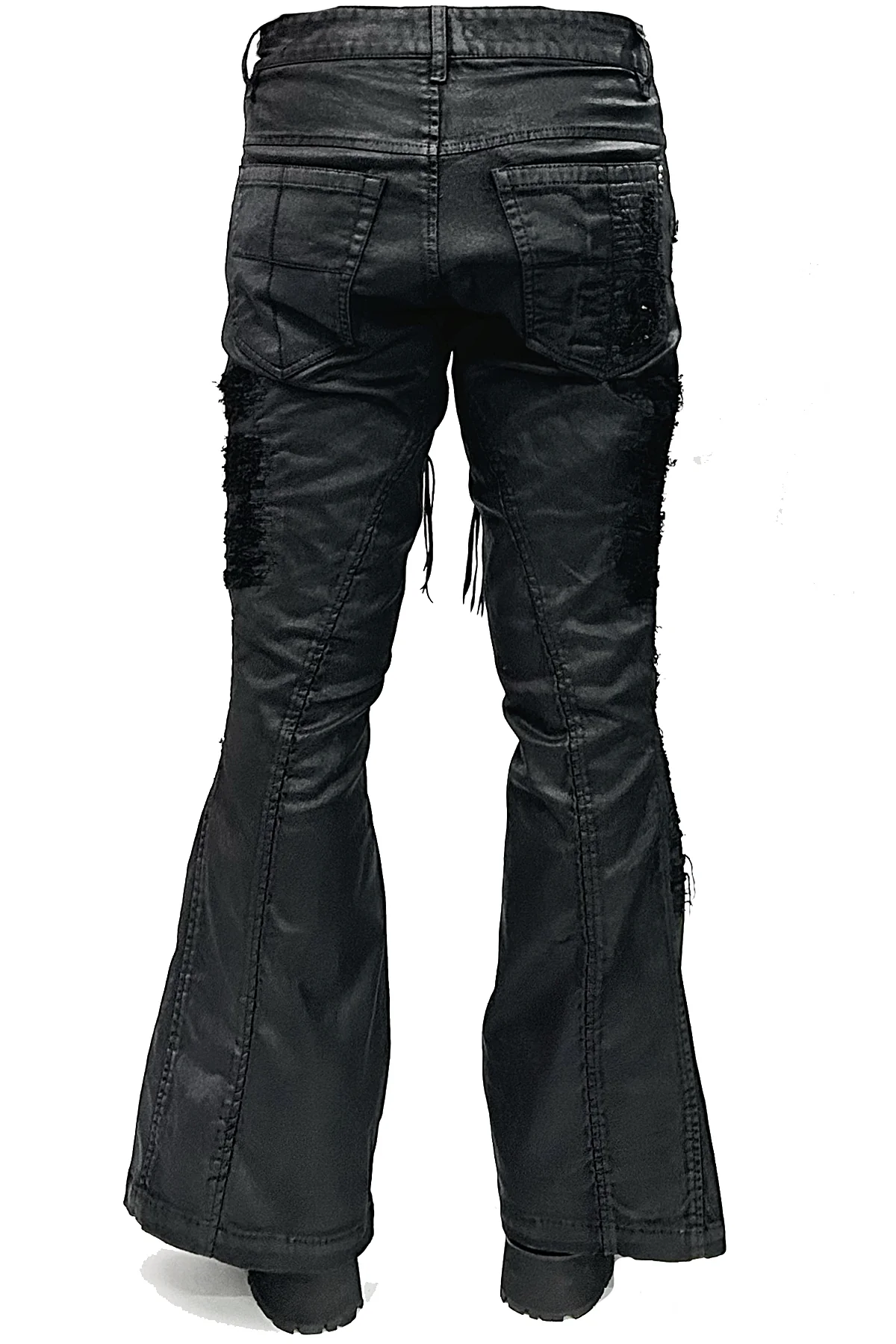 2502-PT19 Coating Crush Stretch Twill Flare Pants / STD_Black - Image 22