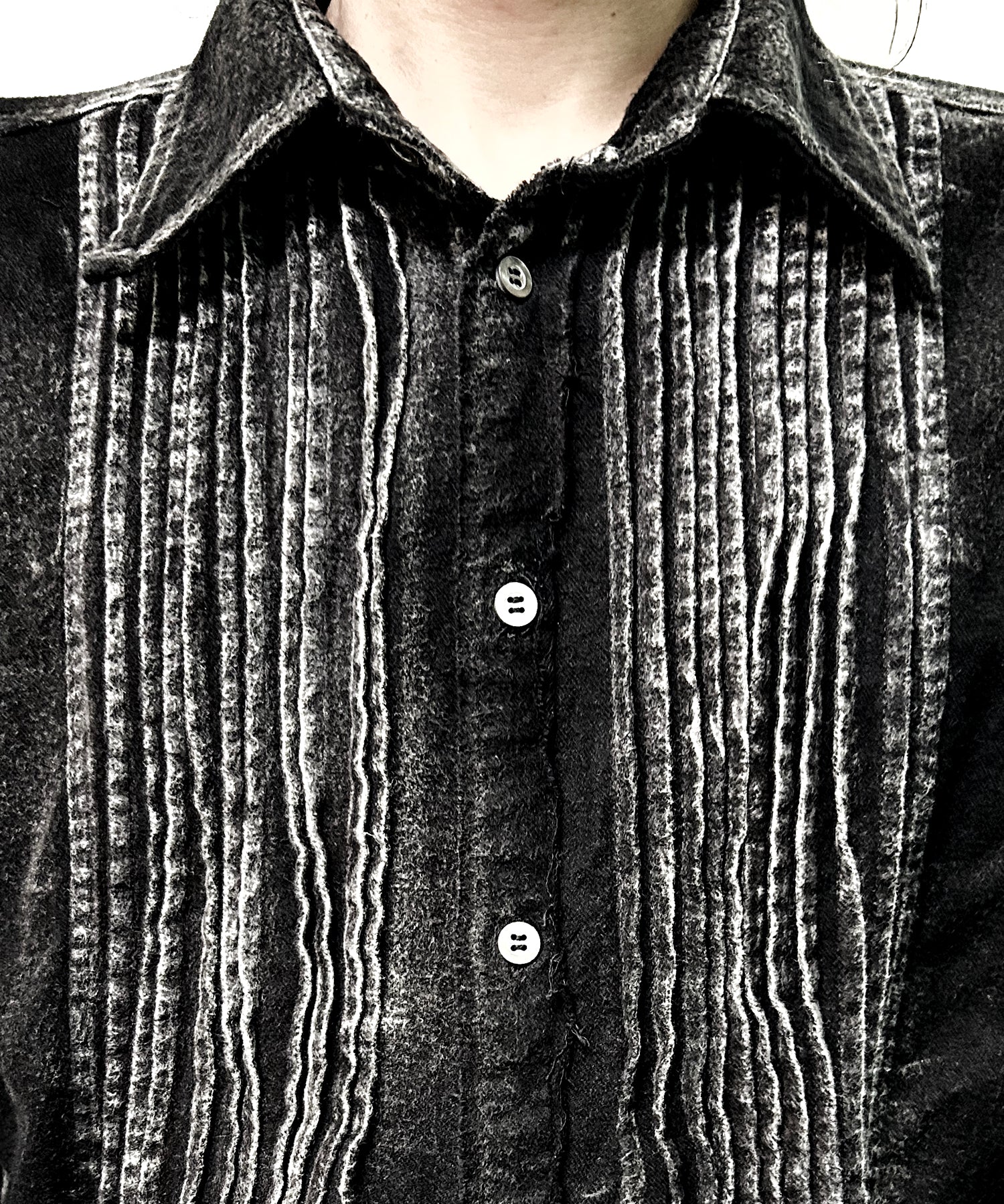 2502-SH05 Discharged Layered Flannel Shirt - Image 3