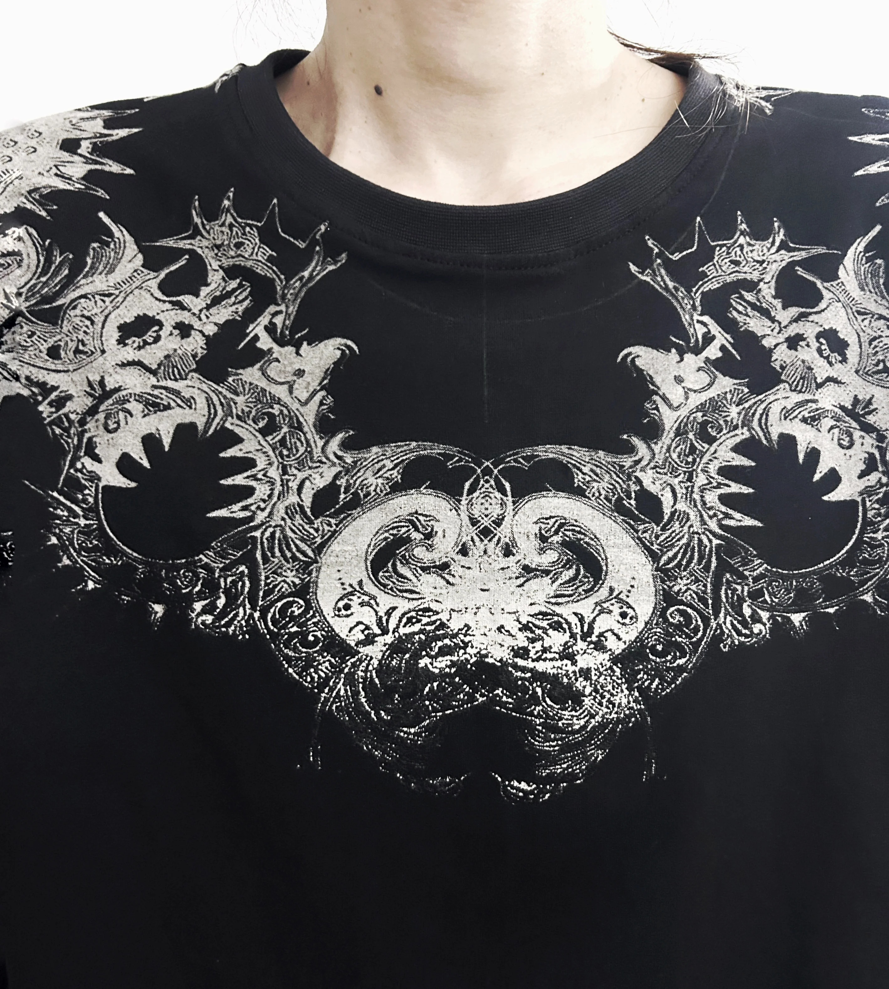 2502-TP12 Magnolia Feather Dolman Top_Black - Image 6